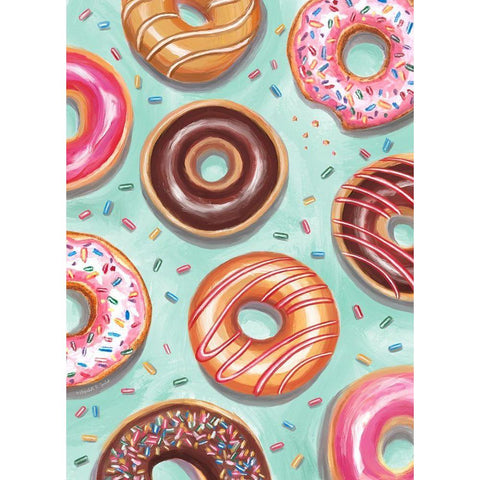 Donuts White Modern Wood Framed Art Print by Tyndall, Elizabeth