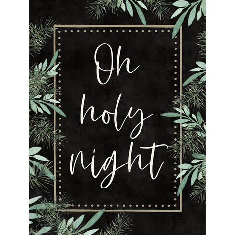 Oh Holy Night Black Modern Wood Framed Art Print with Double Matting by Tyndall, Elizabeth