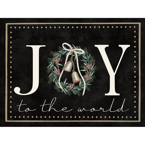 Joy to the World Gold Ornate Wood Framed Art Print with Double Matting by Tyndall, Elizabeth