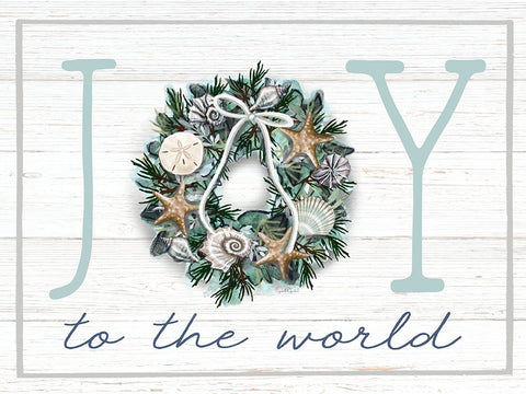 Joy to the World Black Modern Wood Framed Art Print by Tyndall, Elizabeth