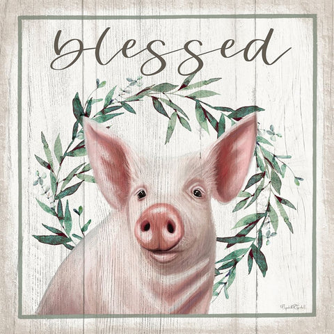 Blessed White Modern Wood Framed Art Print with Double Matting by Tyndall, Elizabeth