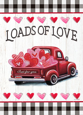 Loads of Love White Modern Wood Framed Art Print with Double Matting by Tyndall, Elizabeth