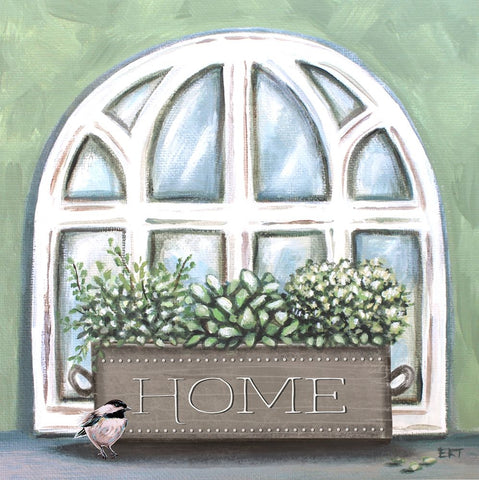 Home White Modern Wood Framed Art Print with Double Matting by Tyndall, Elizabeth
