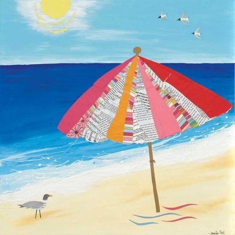 She Brought Sunshine Black Modern Wood Framed Art Print with Double Matting by Jennifer Peck