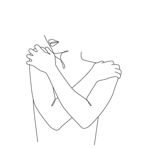 Nude II Gold Ornate Wood Framed Art Print with Double Matting by JJ Design House