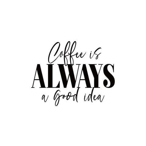 Coffee White Modern Wood Framed Art Print by JJ Design House