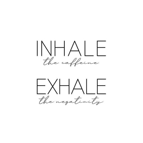 Inhale Gold Ornate Wood Framed Art Print with Double Matting by JJ Design House