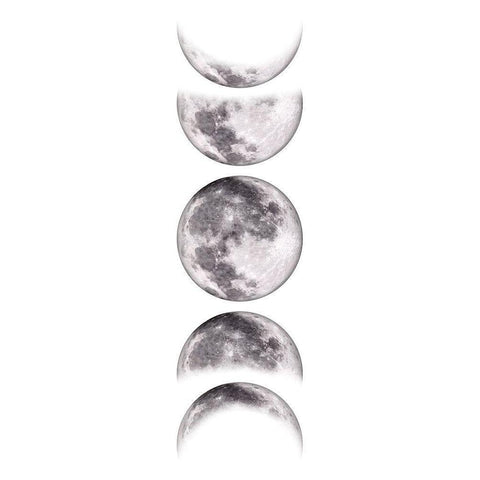 Moon Phases VI White Modern Wood Framed Art Print by JJ Design House