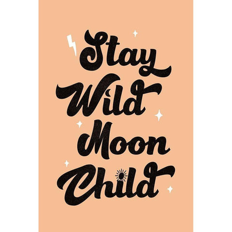 Stay Wild White Modern Wood Framed Art Print by JJ Design House