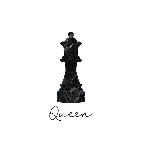 Queen Black Modern Wood Framed Art Print with Double Matting by JJ Design House