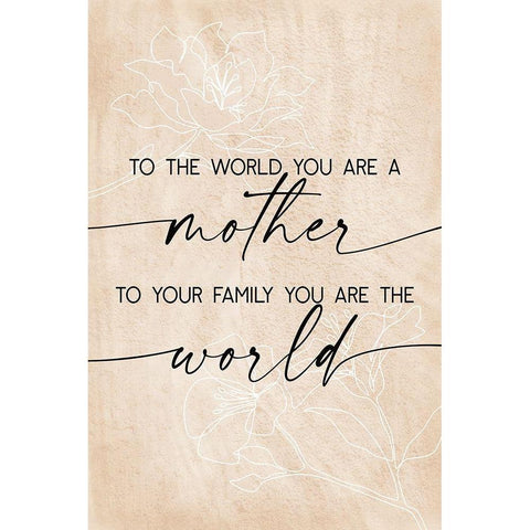 You Are the World Black Modern Wood Framed Art Print with Double Matting by JJ Design House