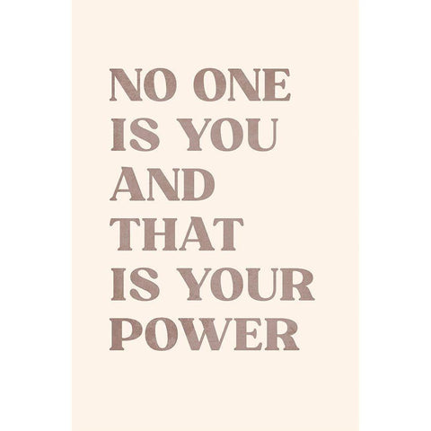 No One is You Black Modern Wood Framed Art Print with Double Matting by JJ Design House
