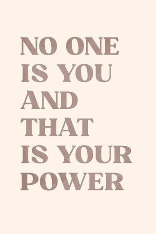 No One is You White Modern Wood Framed Art Print with Double Matting by JJ Design House