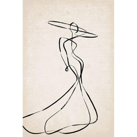 Couture Black Modern Wood Framed Art Print with Double Matting by JJ Design House
