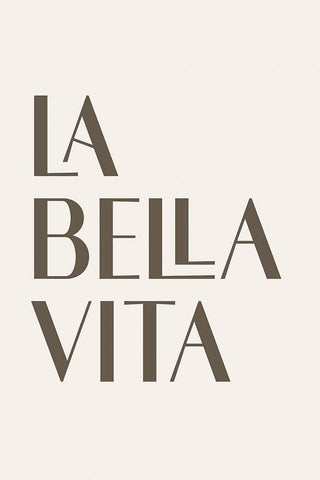 La Bella Vita White Modern Wood Framed Art Print with Double Matting by JJ Design House