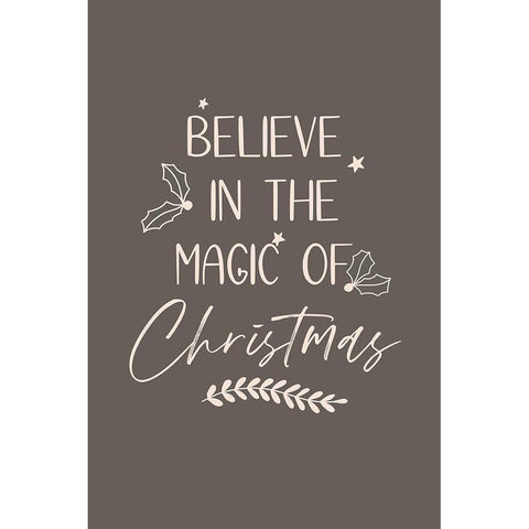 Magic of Christmas Black Modern Wood Framed Art Print by JJ Design House