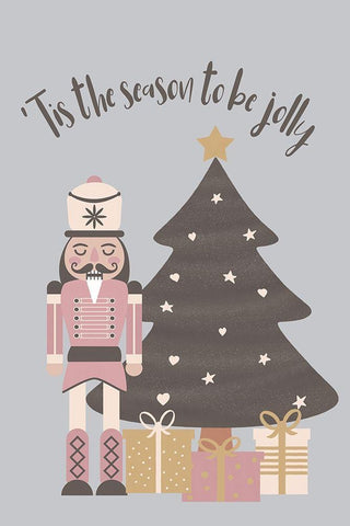 Tis the Season White Modern Wood Framed Art Print with Double Matting by JJ Design House