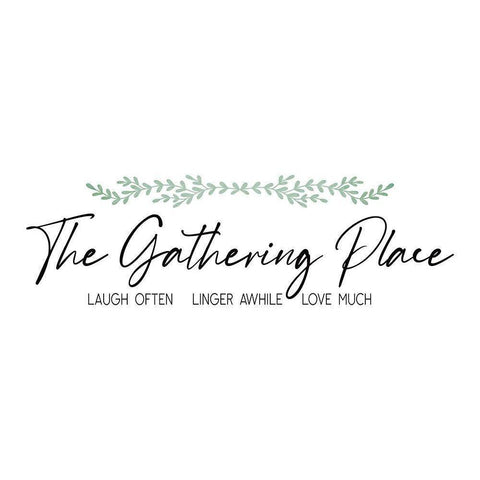 Gathering Place White Modern Wood Framed Art Print by JJ Design House