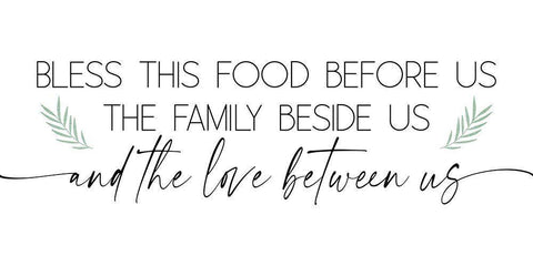 Bless This Family White Modern Wood Framed Art Print with Double Matting by JJ Design House