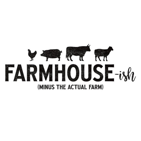 Farmhouse-ish Black Modern Wood Framed Art Print by JJ Design House