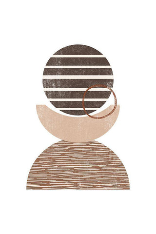 Mod Century White Modern Wood Framed Art Print with Double Matting by JJ Design House