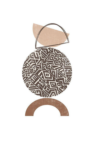 Mod Century II Black Ornate Wood Framed Art Print with Double Matting by JJ Design House