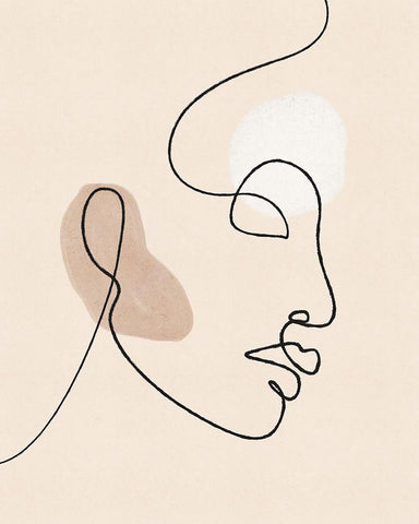 About Face Black Ornate Wood Framed Art Print with Double Matting by JJ Design House