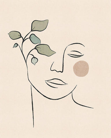 Face Plant White Modern Wood Framed Art Print with Double Matting by JJ Design House