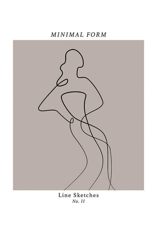 Figuratively II Black Ornate Wood Framed Art Print with Double Matting by JJ Design House