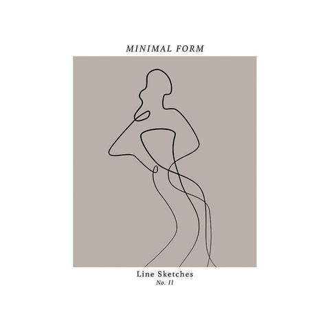 Figuratively II Black Modern Wood Framed Art Print with Double Matting by JJ Design House