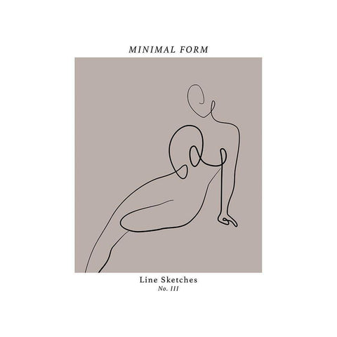 Figuratively III White Modern Wood Framed Art Print by JJ Design House