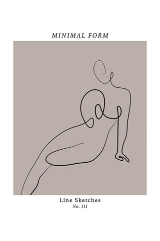 Figuratively III Black Ornate Wood Framed Art Print with Double Matting by JJ Design House