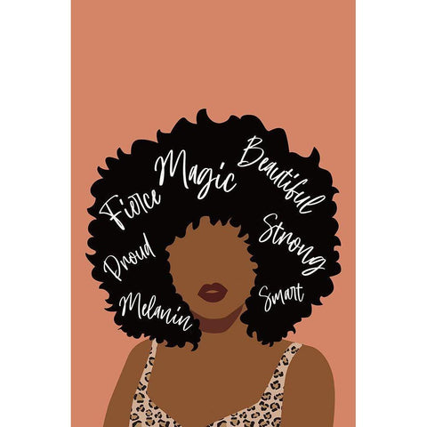 Magic Black Modern Wood Framed Art Print by JJ Design House