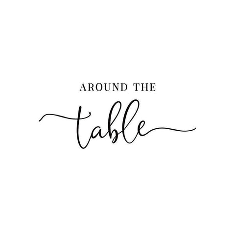 Around the Table Black Modern Wood Framed Art Print by JJ Design House