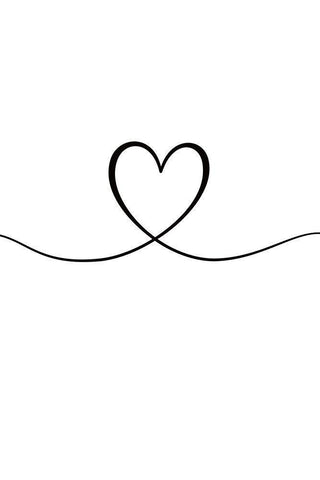 Heart White Modern Wood Framed Art Print with Double Matting by JJ Design House