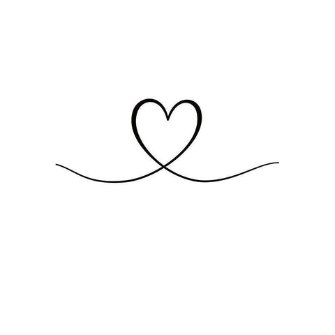 Heart Black Modern Wood Framed Art Print with Double Matting by JJ Design House