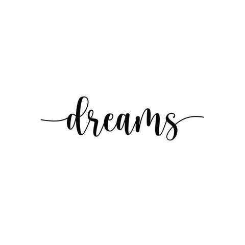 Dreams Black Modern Wood Framed Art Print by JJ Design House