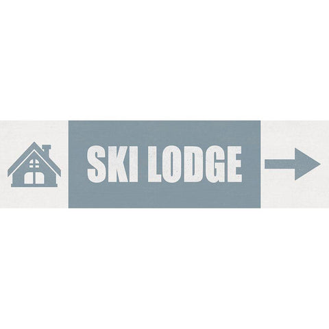 Ski Lodge Gold Ornate Wood Framed Art Print with Double Matting by JJ Design House