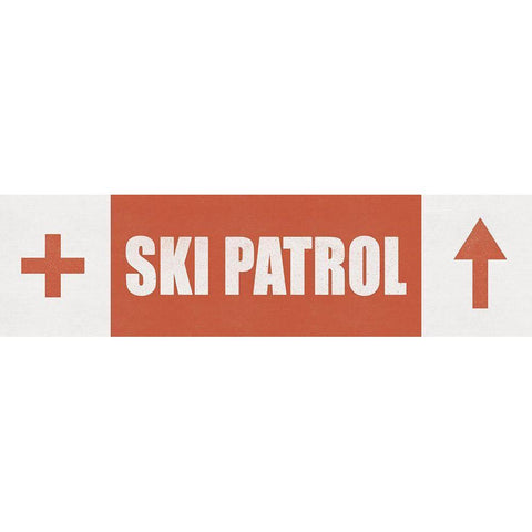 Ski Patrol White Modern Wood Framed Art Print by JJ Design House