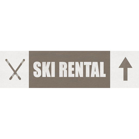 Ski Rental Gold Ornate Wood Framed Art Print with Double Matting by JJ Design House