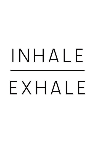 Inhale. Exhale. Black Ornate Wood Framed Art Print with Double Matting by JJ Design House