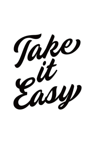 Take It Easy White Modern Wood Framed Art Print with Double Matting by JJ Design House