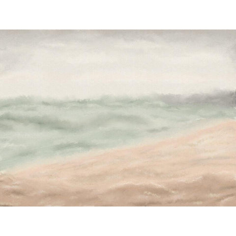 Soft Mod Ocean White Modern Wood Framed Art Print by JJ Design House