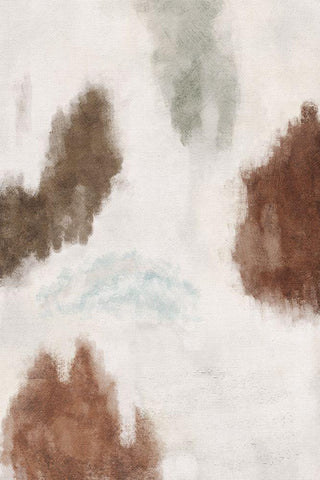 Neutral Warm Abstract White Modern Wood Framed Art Print with Double Matting by JJ Design House