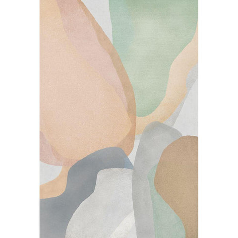 Soft Mods I Black Modern Wood Framed Art Print by JJ Design House