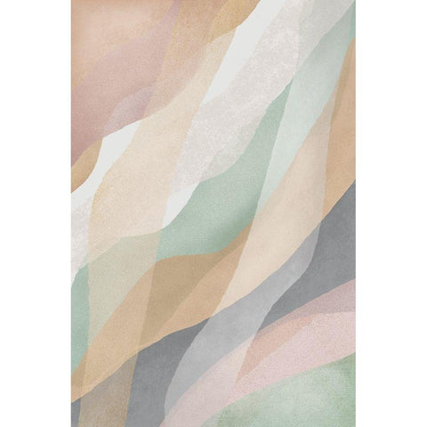 Soft Mods II Black Modern Wood Framed Art Print by JJ Design House