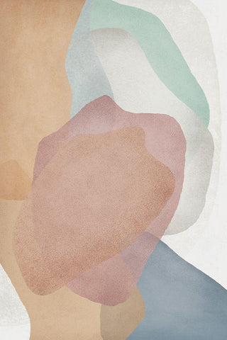 Soft Mods III Black Ornate Wood Framed Art Print with Double Matting by JJ Design House