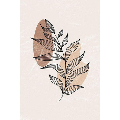 Leaf White Modern Wood Framed Art Print by JJ Design House