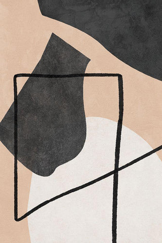 Shapes Black Ornate Wood Framed Art Print with Double Matting by JJ Design House