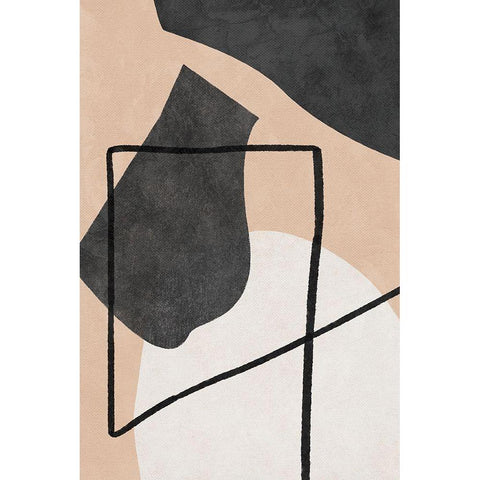 Shapes Gold Ornate Wood Framed Art Print with Double Matting by JJ Design House